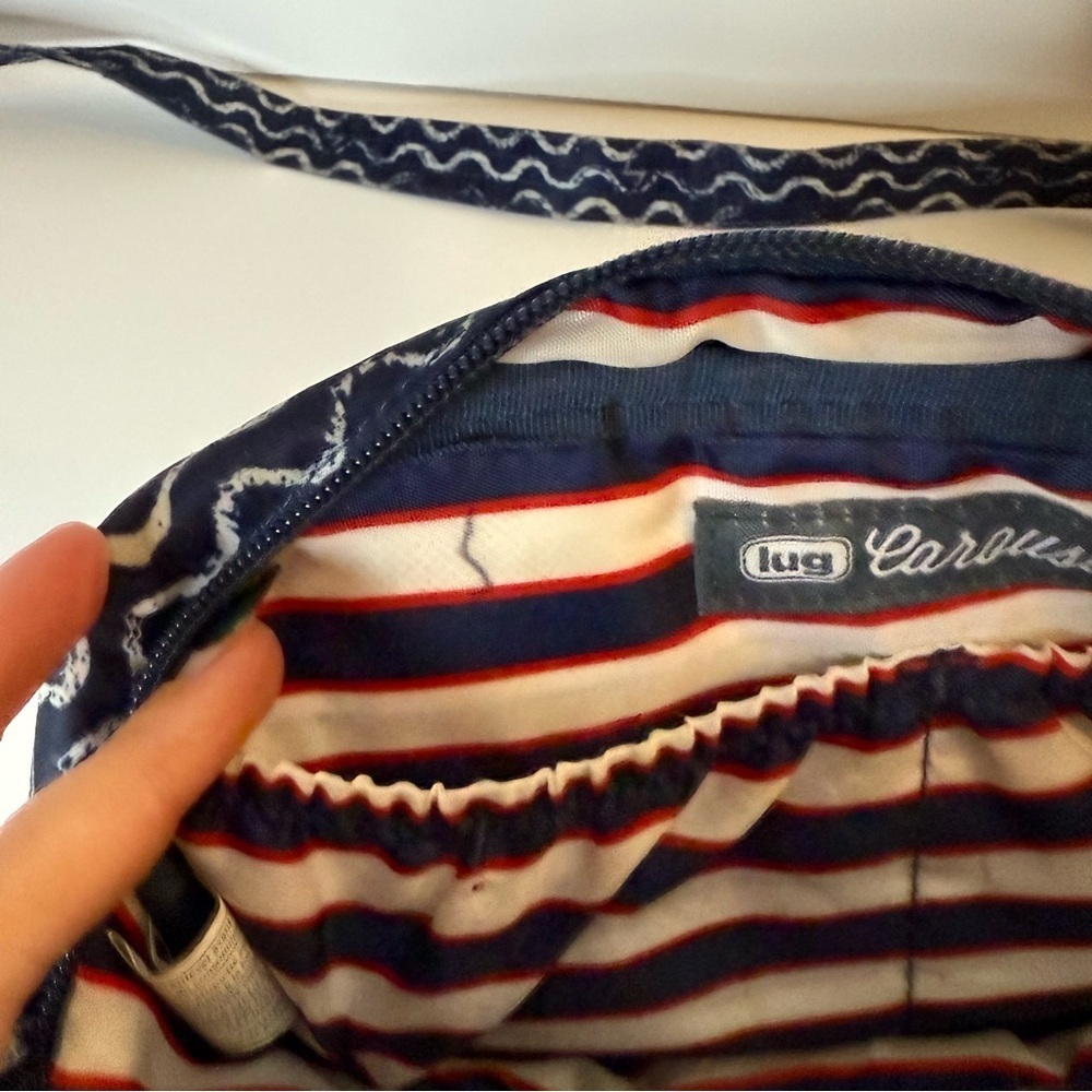 Lug Carousel Blue Waves Quilted Pattern Multi-Poc… - image 8